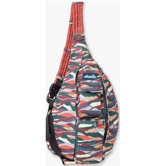 Kavu Handbags - Kavu Rope Bag Sling Pack Canvas Discontinued Color: Rolling Hills (Multicolor)